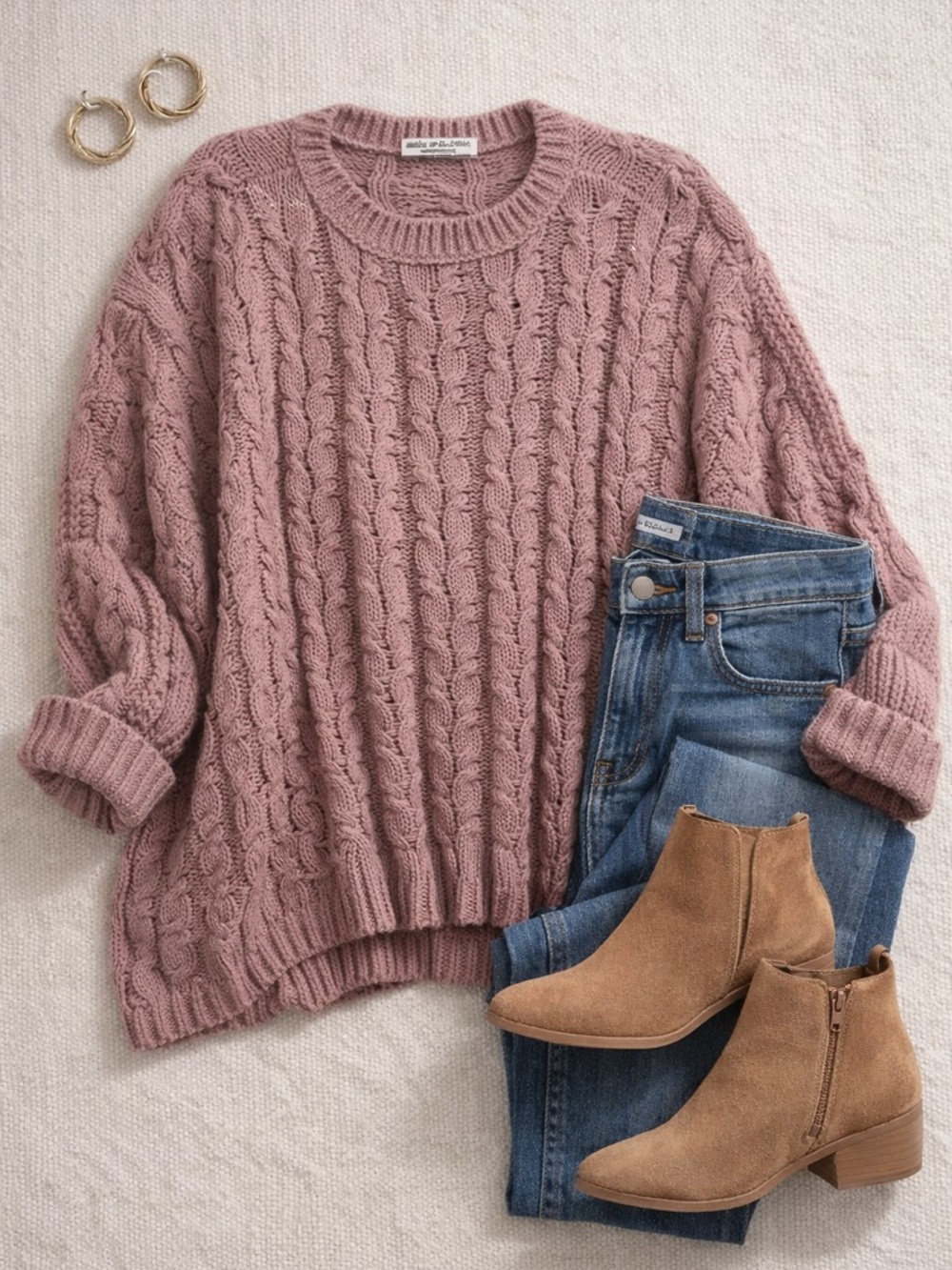 Cozy Pink Knit Sweater